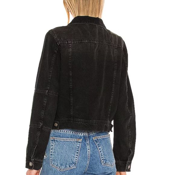 We The Free Rumors Demin Black Jacket Free People Size XS - Picture 3 of 10